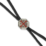 Spartan Blades - Black Lanyard with Crusader Cross Bead