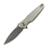 Spartan Blades - Pandia Damascus, Satin/Blasted Titanium & Bronze HW