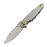 Spartan Blades - Pandia, Satin/Blasted Titanium & Bronze HW, Stonewash
