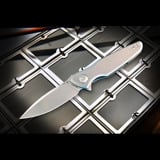 Spartan Blades - Pandia, Satin/Blasted Titanium, Stonewash