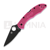 Spyderco - Delica 4, FRN, Flat Black Blade, pink