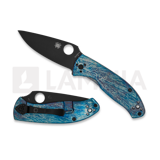 Spyderco - Tenacious Blue Titanium Disarray D2, sort
