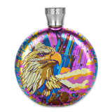 Titaner - Titanium Hip Flask, Mech White Eagle