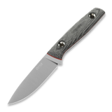 TRC Knives - Classic Freedom FFG M390 satin, black micarta red liner