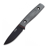 TRC Knives - Classic Freedom M390 DLC, black canvas micarta with red liner
