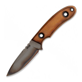 TRC Knives - Kosmos RWL-34 Post Apocalyptic Finish Torched Natural Canvas Micarta