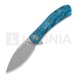 Trollsky Knives - Mandu EVO 14C28N, Blue Turtle G-10, Stonewash