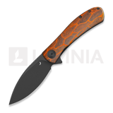 Trollsky Knives - Mandu EVO 14C28N, Orange Turtle G-10, Black Stonewash