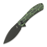 Trollsky Knives - Mandu Evo Limited, Green Turtle G-10, Black Stonewash