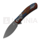 Trollsky Knives - Mandu Multicolor Damascus G-10, Stonewash