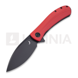 Trollsky Knives - Mandu XL 14C28N, Red G-10, Black Stonewash