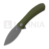 Trollsky Knives - Mandu XL D2, OD Green G-10, Dark Bead Blast