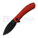 Trollsky Knives - Mandu XL D2, Red G-10, Black Stonewash