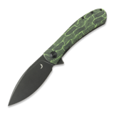 Trollsky Knives - Mandu XL Limited, Green Turtle G-10, Black Stonewash