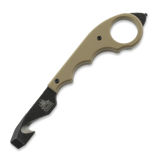 Twisted Assisted - KEEP-SAFE Rescue tool, Tan G-10, Blackwash