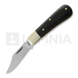 Twisted Assisted - T.A. Sheffield Clip Point Barlow, Black Burlap Micarta