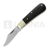 Twisted Assisted - T.A. Sheffield Clip Point Barlow, Black Linen Micarta