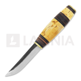 Uniikkipuukot - Vuolupuukko 2, leather / curly birch