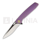 We Knife - 604N Dragon Scale drop point, purppura