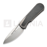 We Knife - Baloo Gray Titanium, Dark Green Micarta