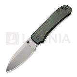 We Knife - Big Banter Green Canvas Micarta