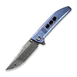 We Knife - Ezinta Damasteel, Crystalized Blue/Purple Titanium