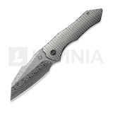 We Knife - High-Fin XL Damasteel, Satin Polished Ti