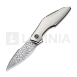 We Knife - Krait Snake Damasteel, Gray Titanium