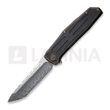 We Knife - Shadowfire Damasteel, Bronze/Black Titanium