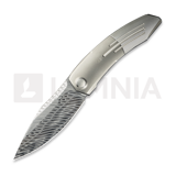 We Knife - Sine Wave Damasteel, Polished BB/Satin Ti