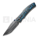 We Knife - Swordfin Damasteel, Arctic Storm Fatcarbon