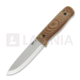 Work Tuff Gear - Forester Gen 3 K329, scandi, two tone satin, canvas micarta, olive drab kydex