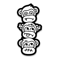 Audacious Concept - Sticker - Wise Monkeys