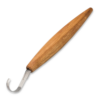 Spoon Carving Knife Deep Cut Bevels, oak