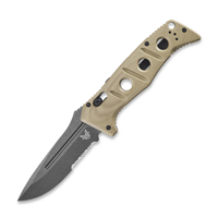 Benchmade - Auto Adamas CruWear Grey Cerakote, tan G10, зубчатий