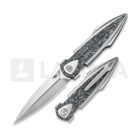 Bestech - IKA Dagger - Satin - CF, Silver Marble