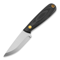 Necker 70 Scandi, black micarta, leather