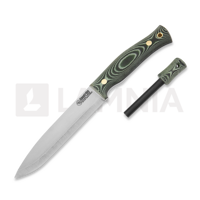 No.14 SFK Green Micarta with Fire striker, left