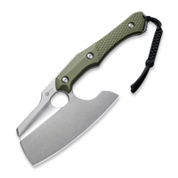 Aratra, Diamond Pattern OD Green G-10, Stonewash