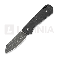 Crabby Damascus, Shredded Carbon Fibre