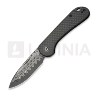 Elementum Slip Joint Damascus, Twill Carbon Fiber