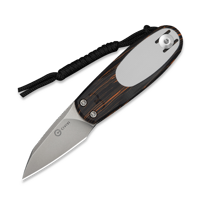 CIVIVI - Purr, Orange/Black/White G-10, Stonewash