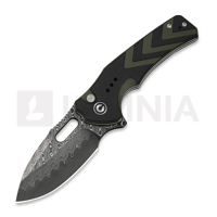 Vexron Damascus, Milled Black & Green G-10