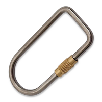 Flytanium - Titanium Flat Oval Keyring with Screw Closure