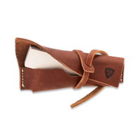 Sharpening stone in leather sheath, small