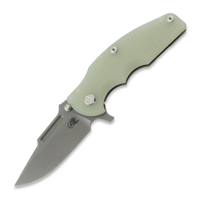 Jurassic Clip Point Magnacut Working Finish, translucent green