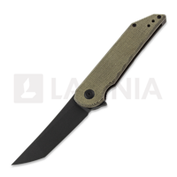 Jake Hoback Knives - Radford DLC, Green Micarta