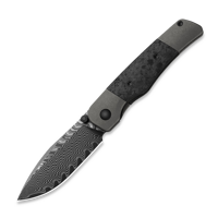 Kizer Cutlery - Coywolf Damascus, Dark Gray Titanium & Carbon Fiber