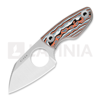 Nightjar AUS-10, Orange/Black/Silver Vortex Micarta, Satin