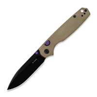 Kizer Cutlery - Pokiman BLL AEB-L, Brown Micarta, Black PVD